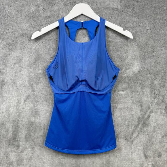 ATHLETA Maldives High Neck Swim Tank Underwire Tankini Yacht Blue Sz 34D/DD - Picture 9 of 12